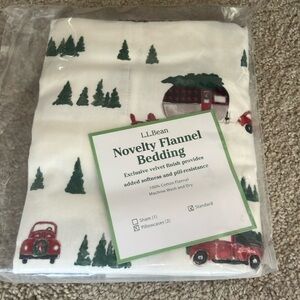 L.L. Bean Premium Novelty Christmas Flannel Bedding Pillowcase